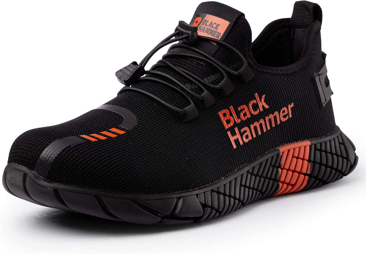 Black Hammer Mens Steel Toe Cap Work Trainers Safety Shoes Lightweight Slip Resi...