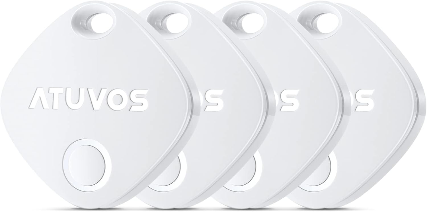 ATUVOS Air Tag for Key Finder - 4 Pack, Smart Bluetooth Tracker Compatible with...