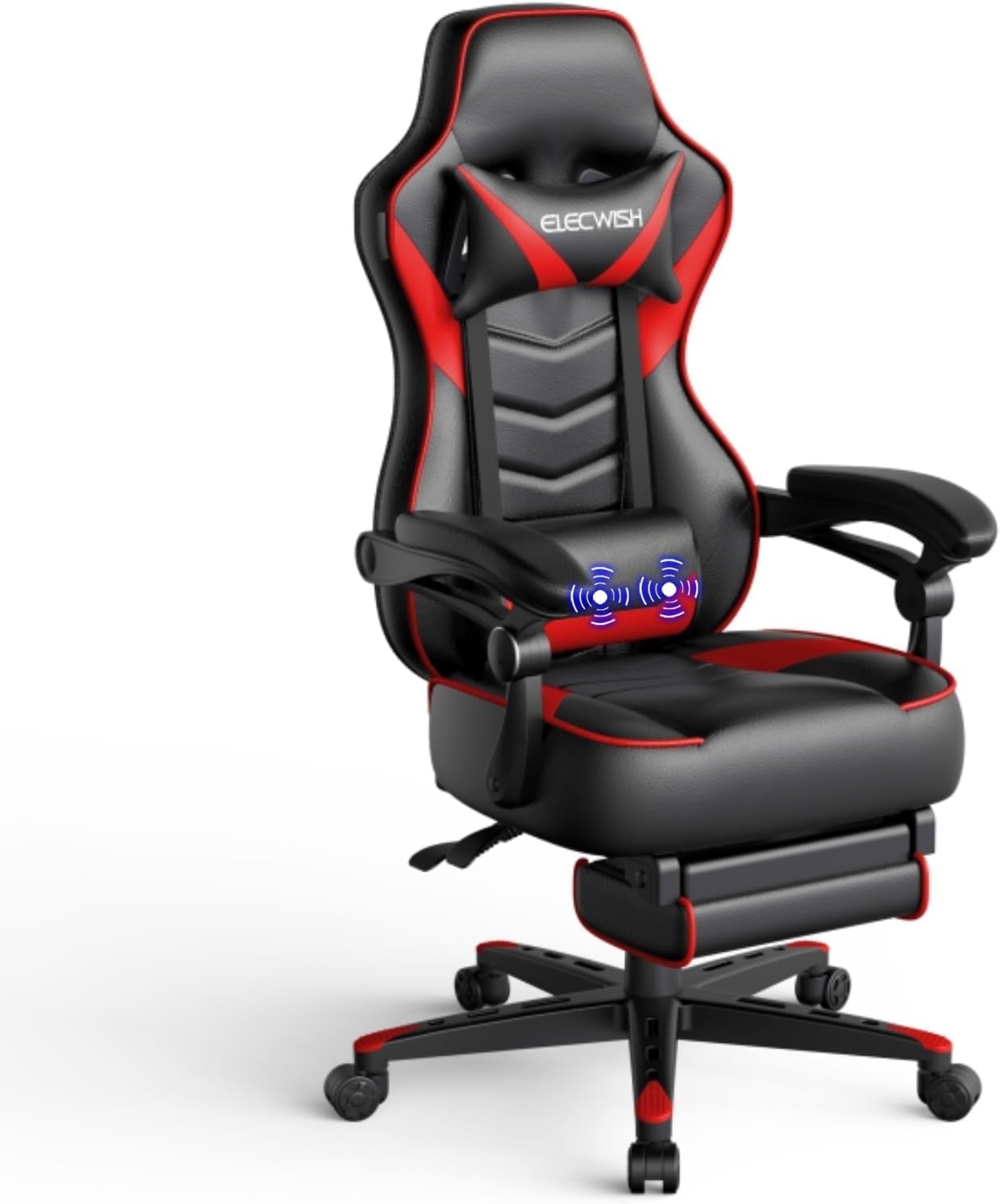 Fullwatt Racing Gaming Chair for adults with Footrest and Massage Lumbar Pillow,...