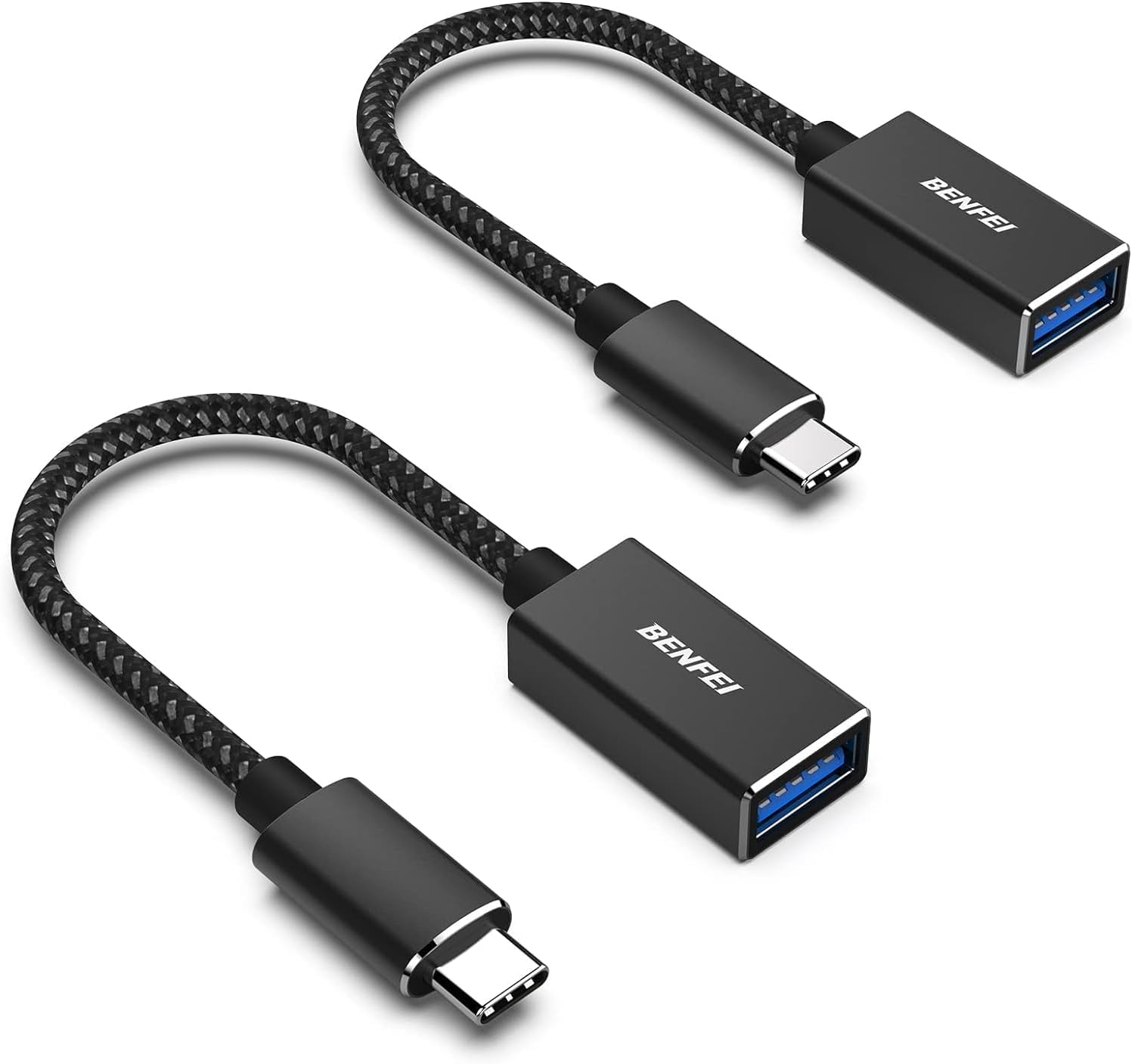 BENFEI USB C to USB 3.0 Adapter, 2 Pack USB C to A Male to Female Adapter Compat...