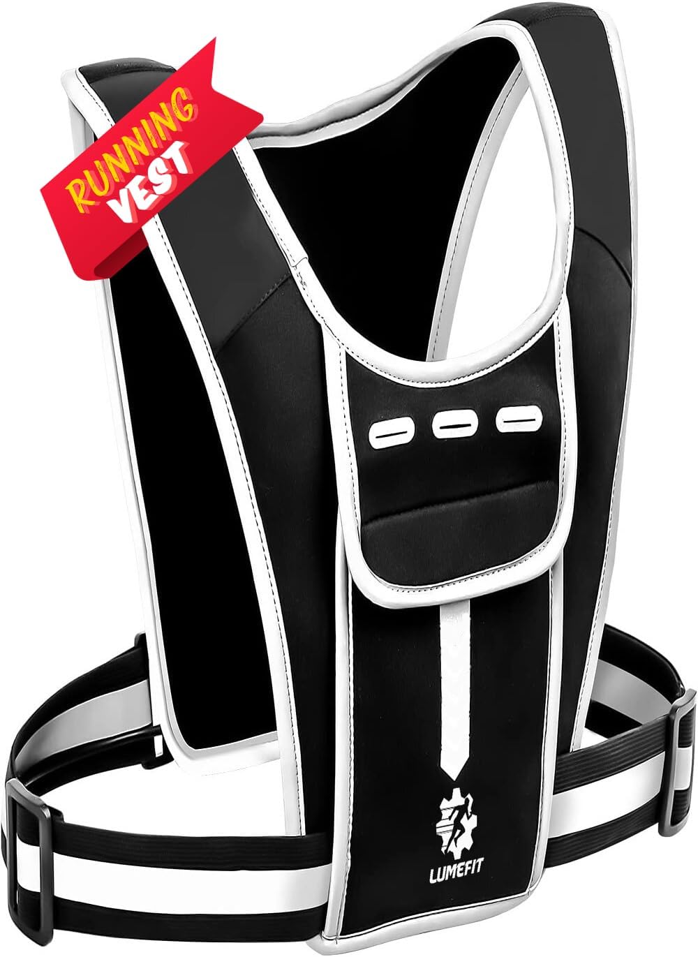 LUMEFIT Running Vest Phone Holder – Practical Jogger Phone Holder – Reflective R...