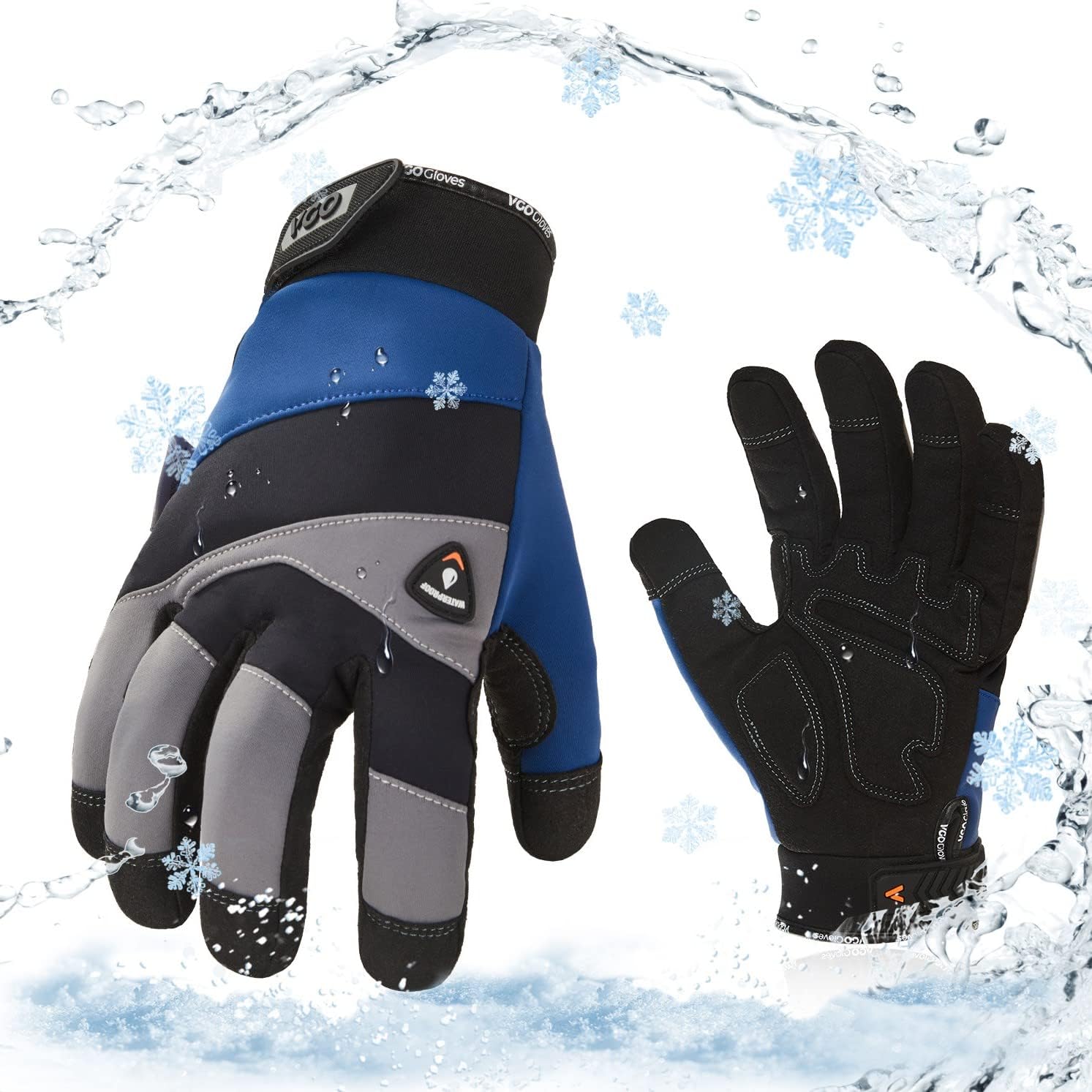 Vgo... Winter Waterproof Work Gloves Touchscreen, Thermal Safety Working Gloves...