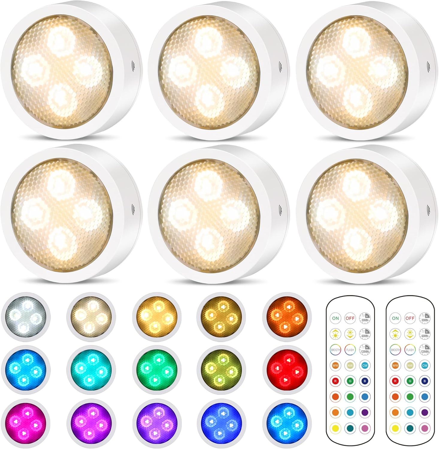 Onumii Under Cupboard Kitchen Lights Battery Operated LED Under Cabinet Lights,...