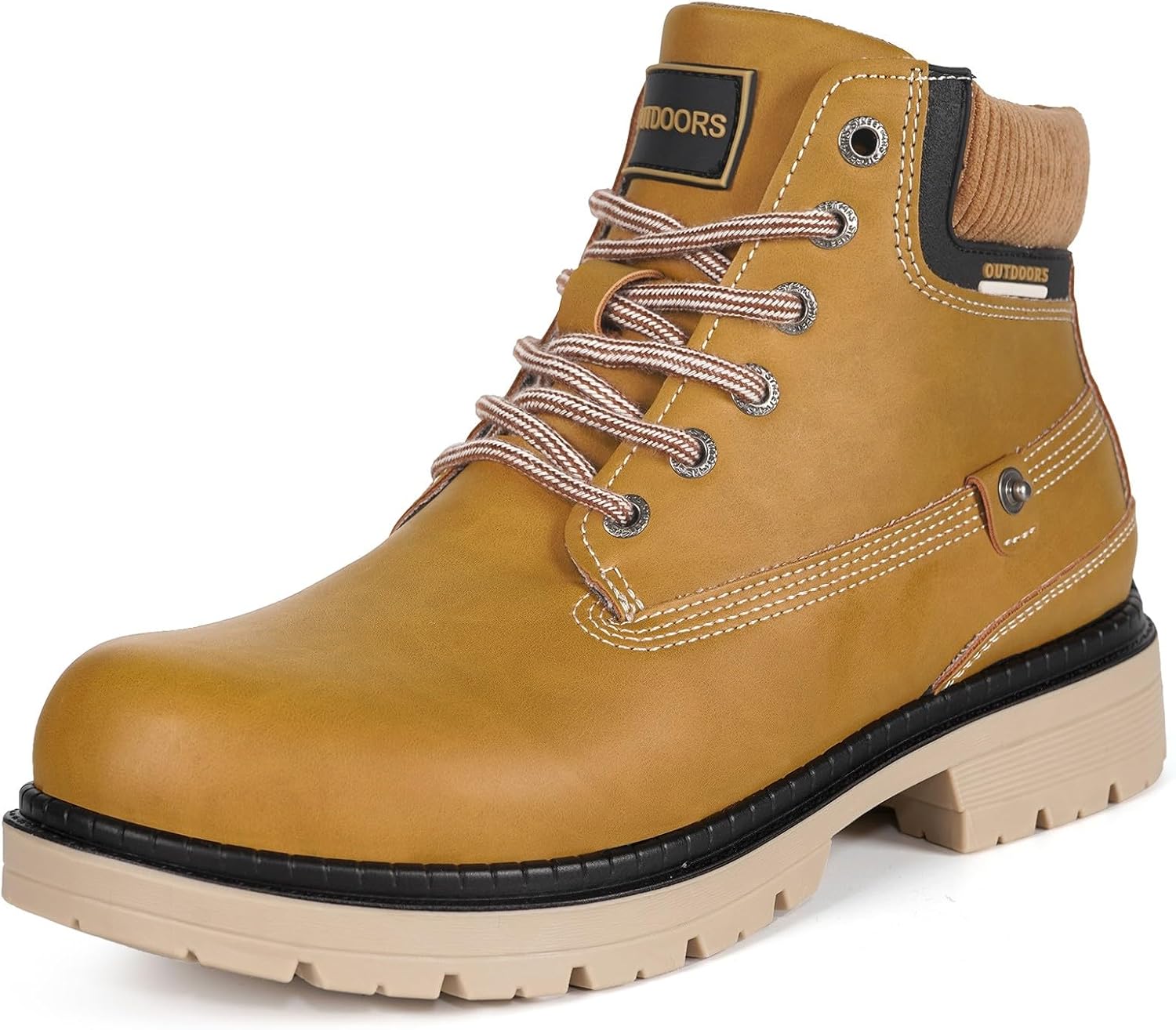 Snow Boots Womens Mens Winter Flat Ankle Boots Warm Fur Lined Fashion Leather Sh...