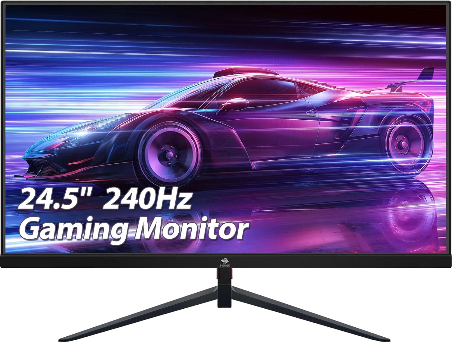 Z-Edge 25 Inch (24.5 Inch) Gaming Monitor 240Hz 1ms MPRT Full HD VA Panel, Ultra...