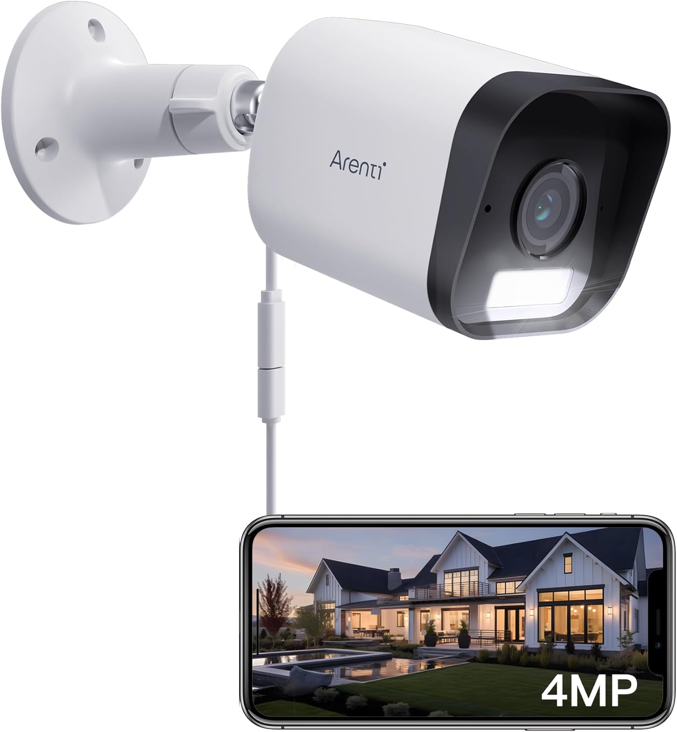 ARENTI 2.5K/4MP Outdoor Security Camera, CCTV Camera Outdoor with Spotlight,Colo...