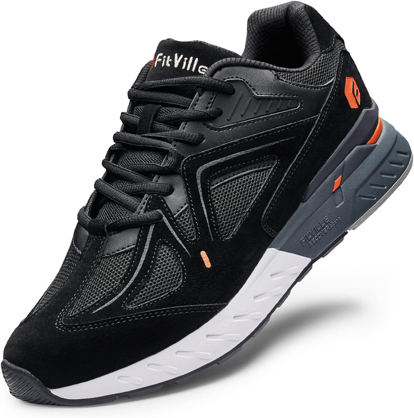 FitVille Mens Extra Wide Fit Trainers Comfortable Running Sneakers Lightweight W...