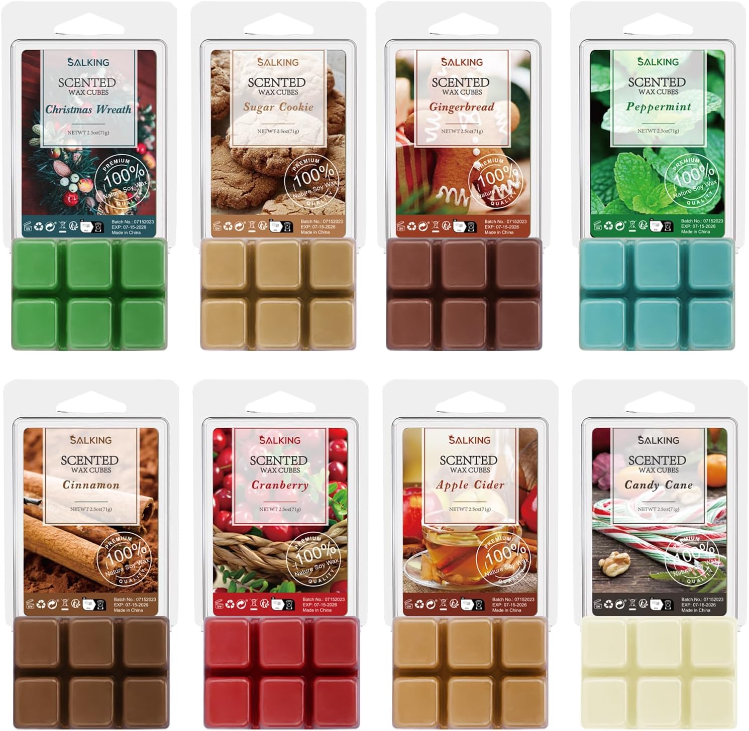 Winter Scented Wax Melts, Christmas Soy Wax Melts, Holiday Scent Wax Cubes/Tarts...