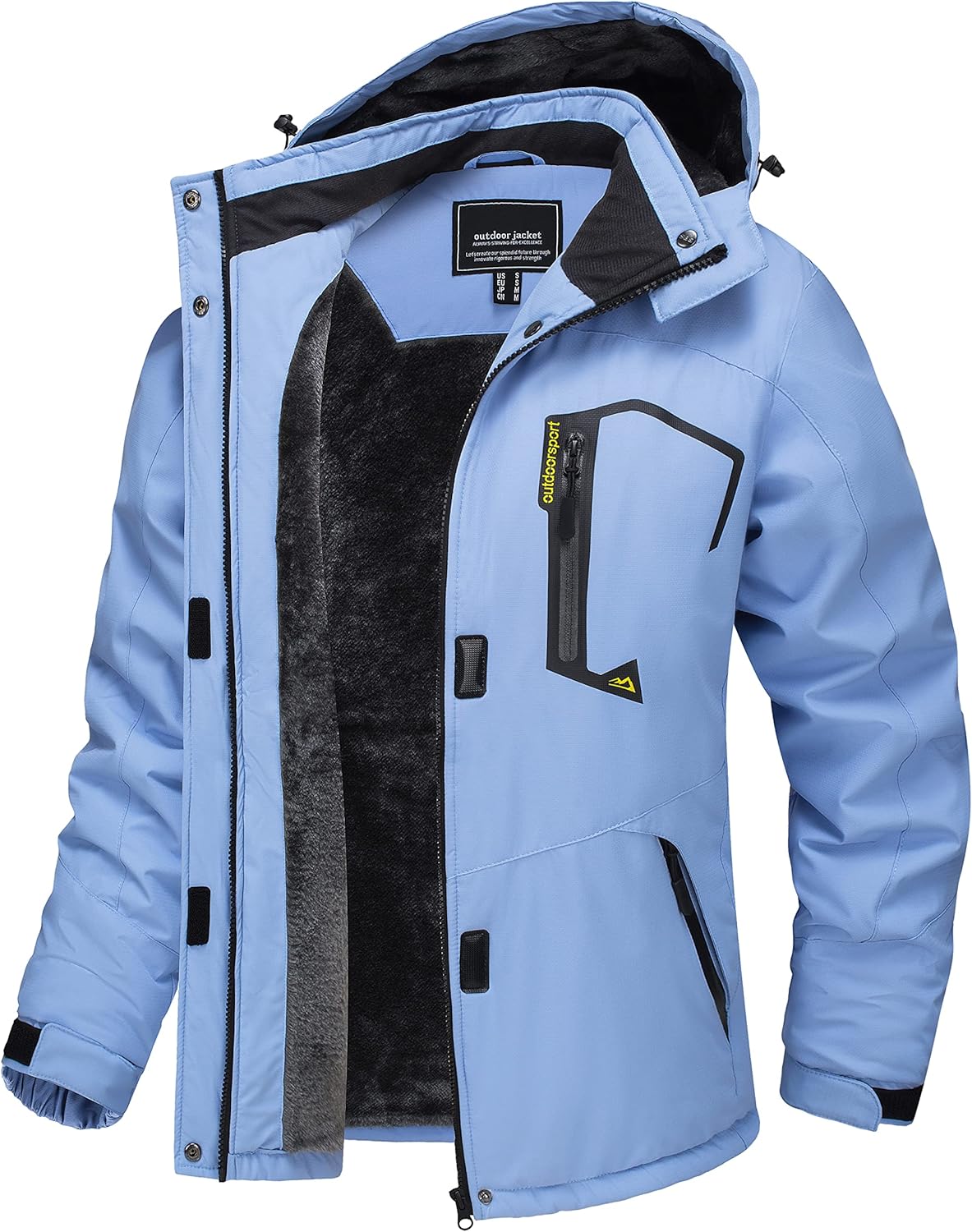 TACVASEN Women's Waterproof Jacket Winter Skiing Outdoor Walking Fleece Coat wit...