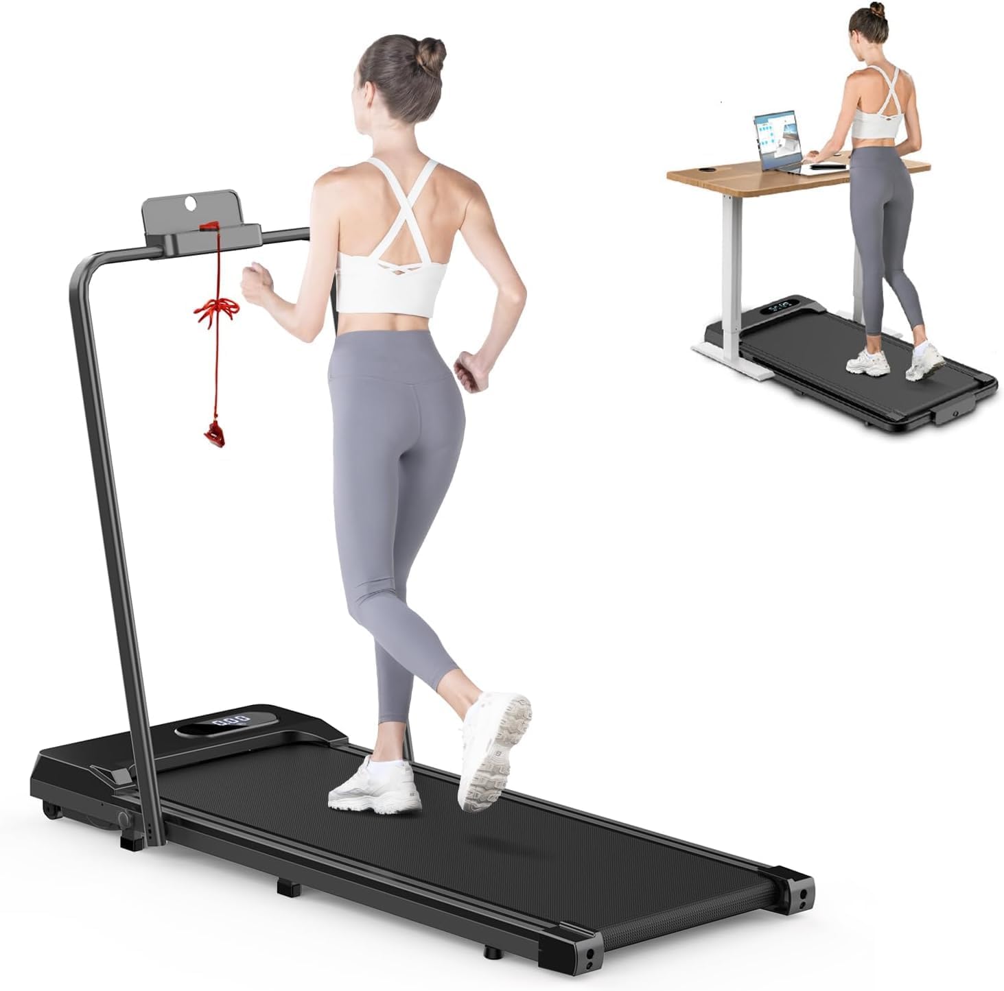 Jupgod Folding Treadmill,Treadmills for Home Foldable,2.5HP Under Desk Treadmill...
