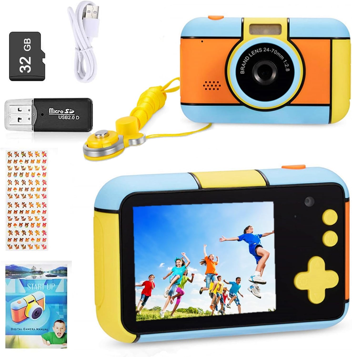 YunLone Kids Digital Camera Selfie Camera for Kids Children 3-10 Years 1080P FHD...
