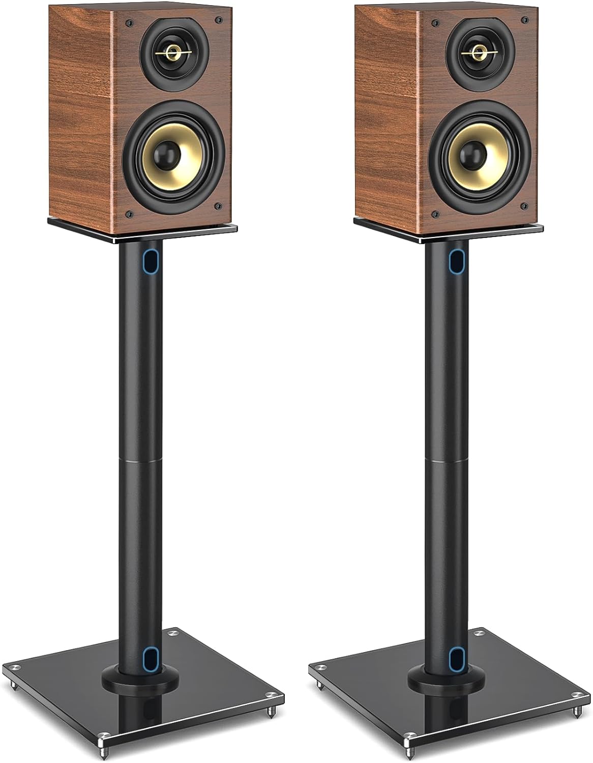 RFIVER Universal Floor Speaker Stands 28 Inch for Surround Sound - Holds Satelli...