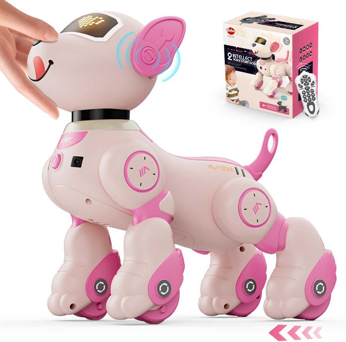 VATOS Robot Dog Toy for Kids, Voice & 2.4GHz Remote Control Robot Pet with Inter...