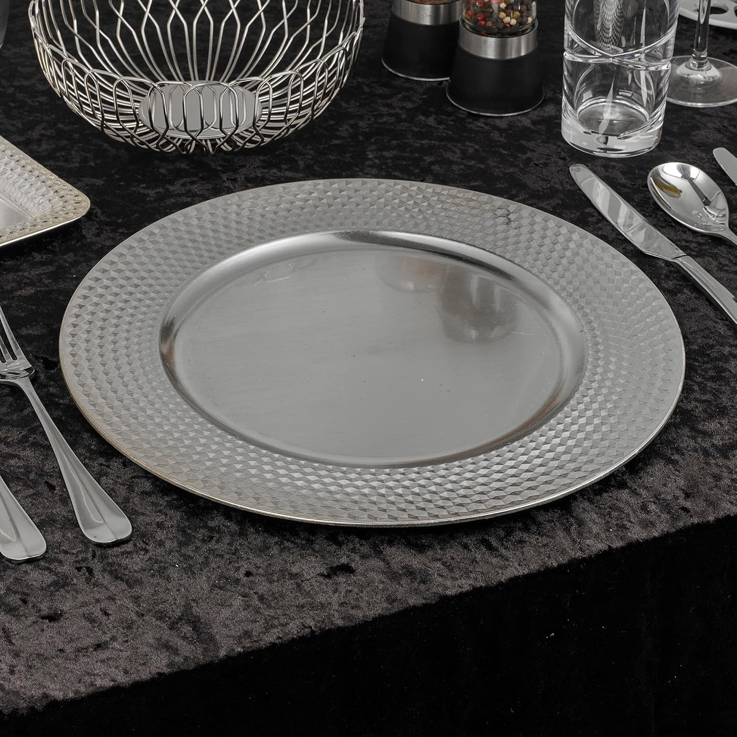 URBNLIVING 33cm Christmas Dinner Charger Plates Placemats Dining Table Setting R...