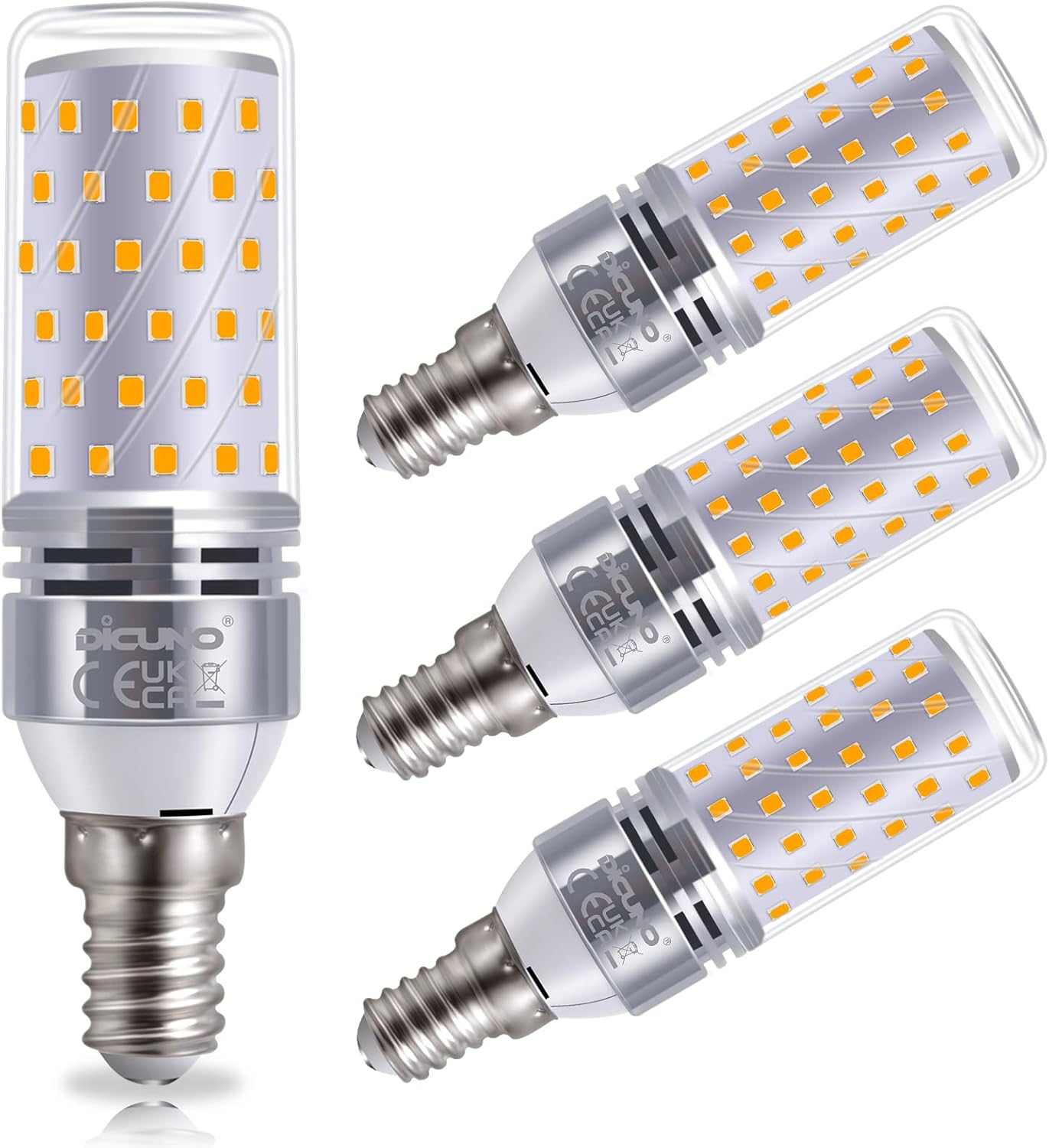 DiCUNO E14 LED Bulb 10W, E14 Small Edison Screw Light Bulbs, Warm White 2700K, 1...