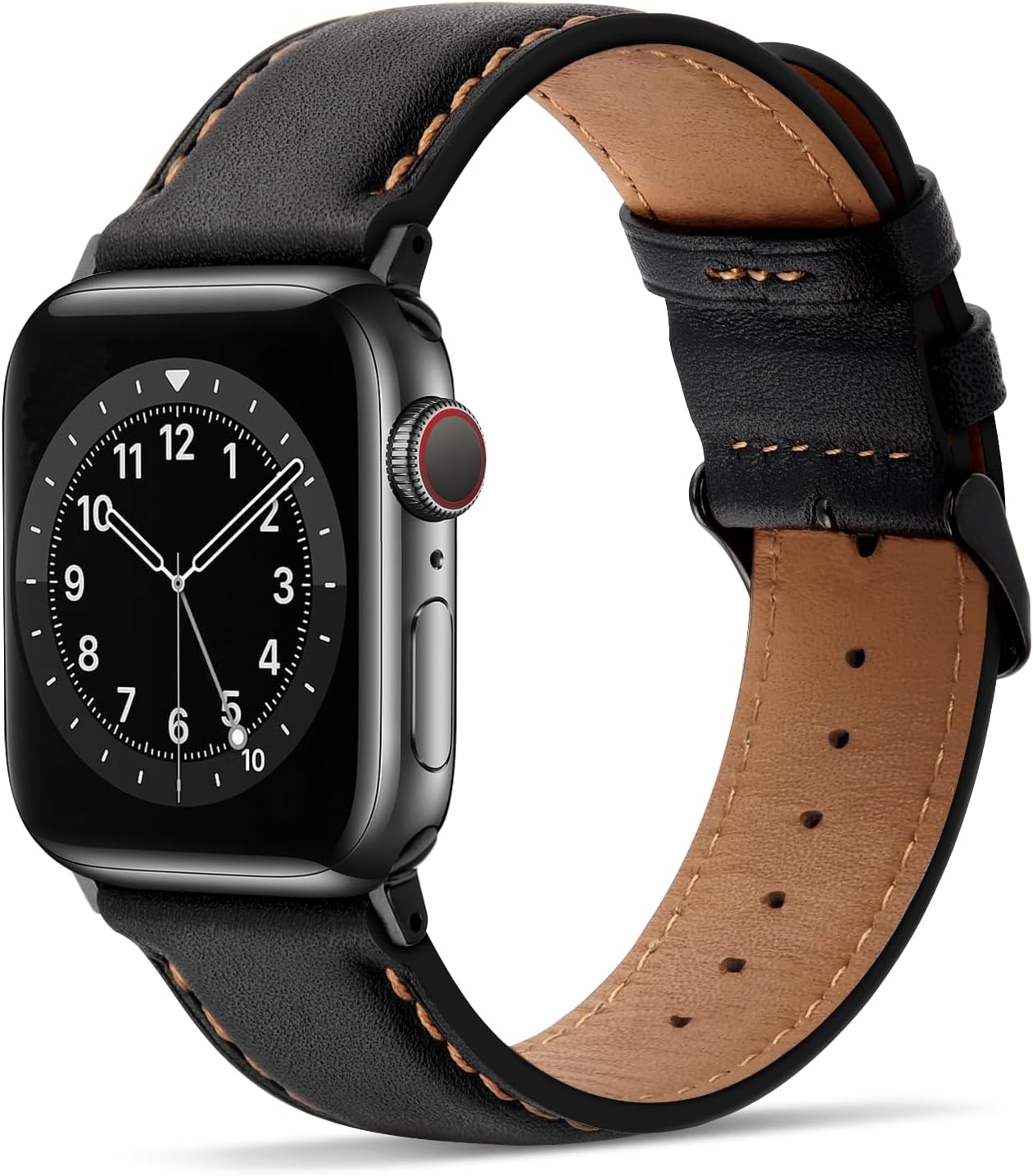 Tasikar Compatible with Apple Watch Strap 49mm 46mm 45mm 44mm 42mm Genuine Leath...