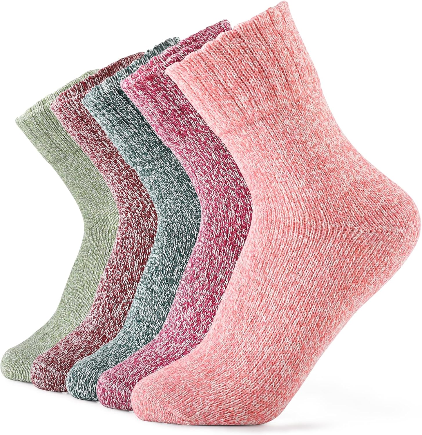 YANGTE Thermal Socks for Women 5 Pairs Thick Socks Ladies Winter Warm Wool Socks...
