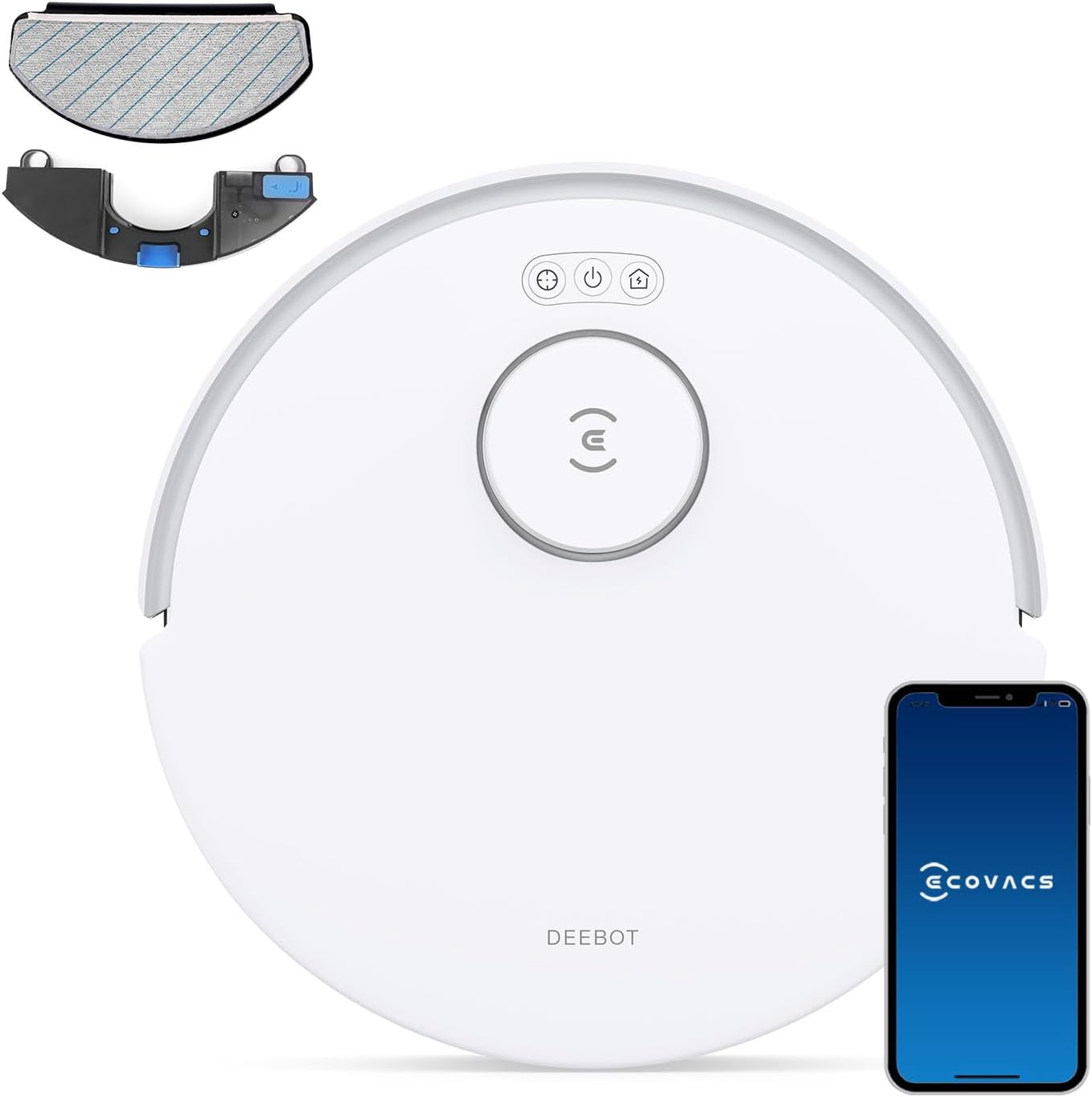 ECOVACS DEEBOT N20 Robot Vacuum Cleaner with Mop, 8000Pa, Anti-Tangle Technology...