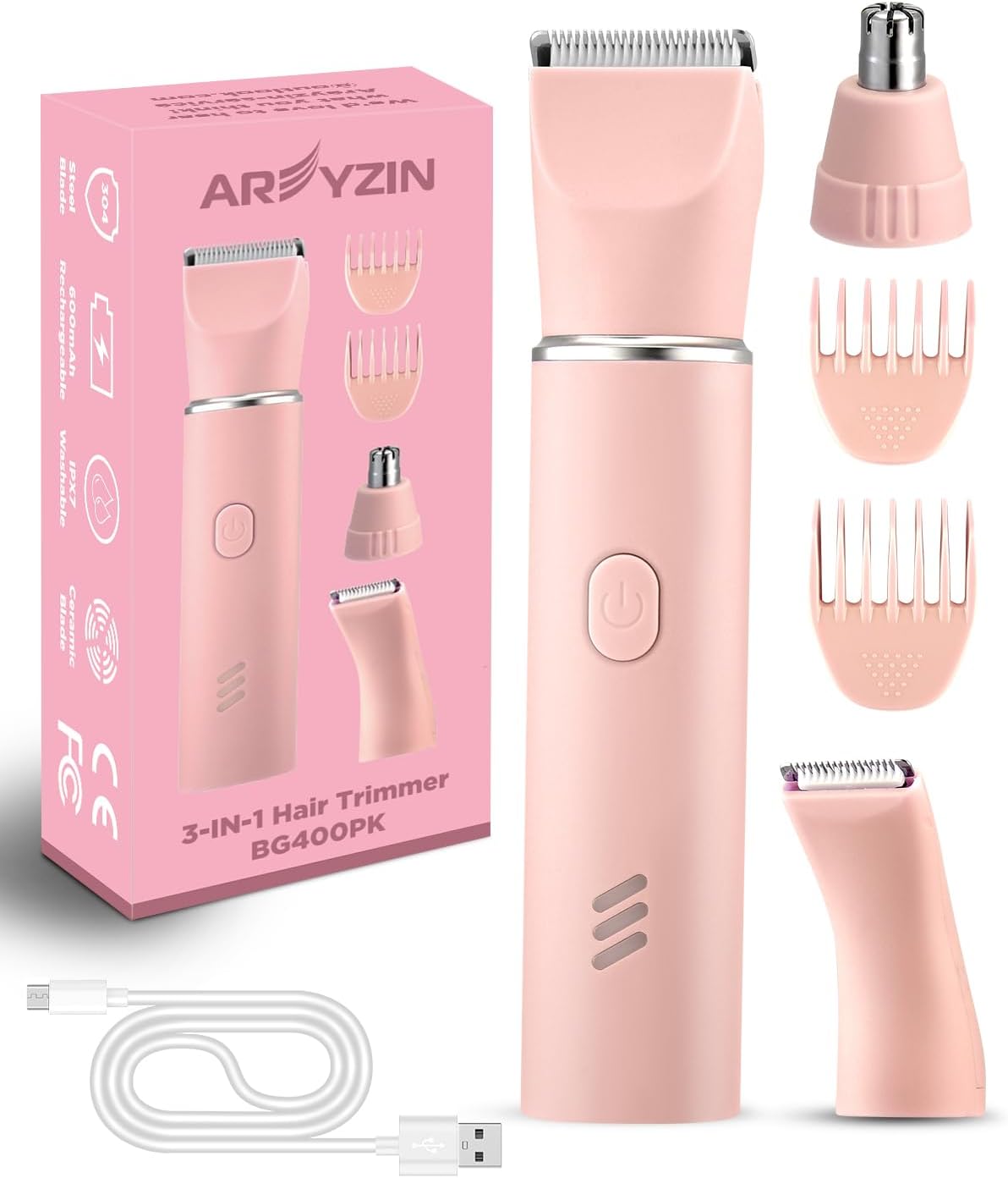 Rechargable Bikini Trimmer Women Body Hair Trimmer Painless Pubic Hair Trimmer f...