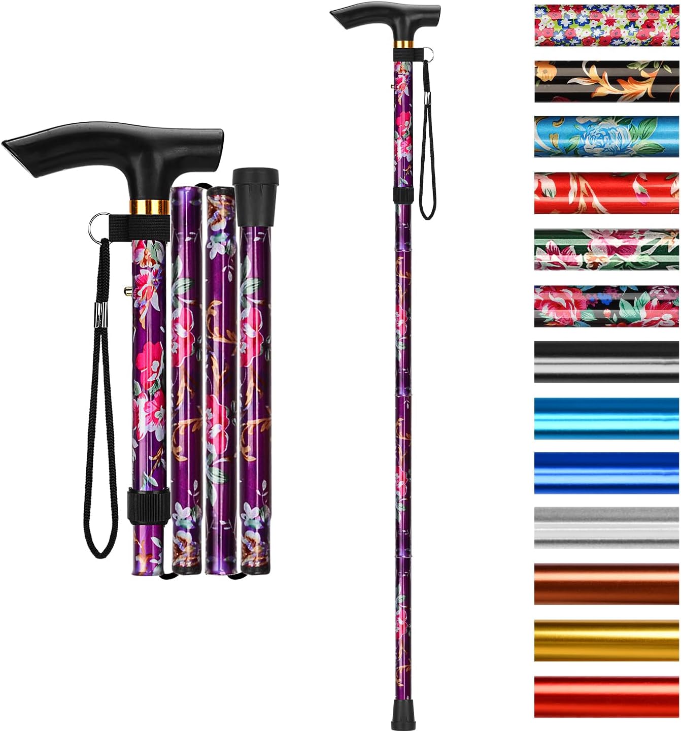 supregear Walking Stick - Adjustable Folding Walking Sticks for Women and Men -...
