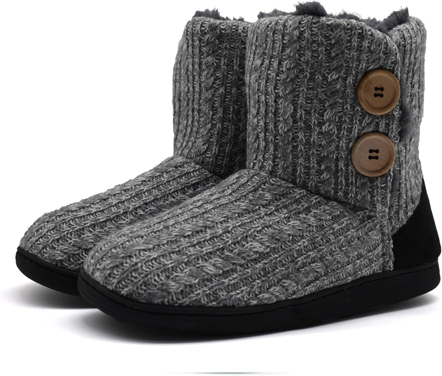 KuaiLu Womens-Memory-Foam-Slipper-Boots fluff Plush Faux Fur Lined House Slipper...