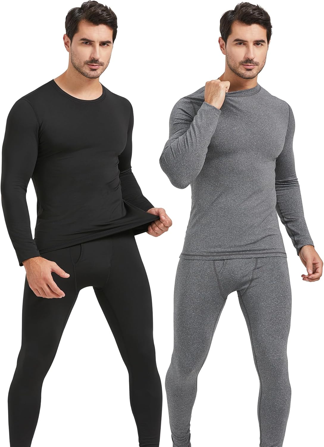 UNIQUEBELLA Mens Thermal Underwear Set Long Sleeve Tops Long Johns Thermal Base...