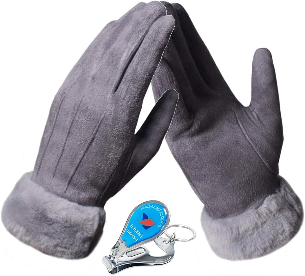 LassZone Womens Winter Warm Touch Screen Gloves Fleece Lined Windproof Soft Sued...