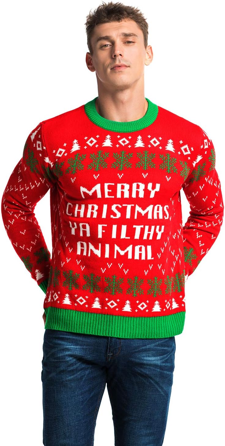 Unisex Men's Christmas Jumper Funny Ugly Dinosaur Llama Rudolph Reindeer Santa X...
