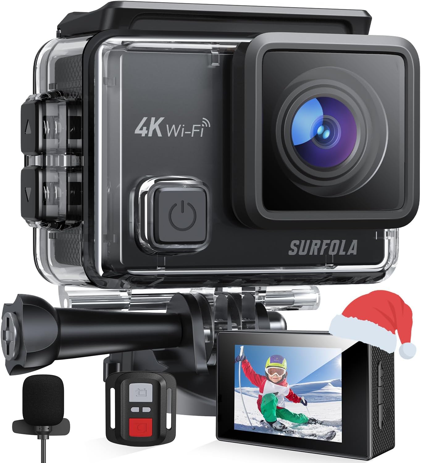 Surfola Action Camera 4K 30fps, Underwater Camera...