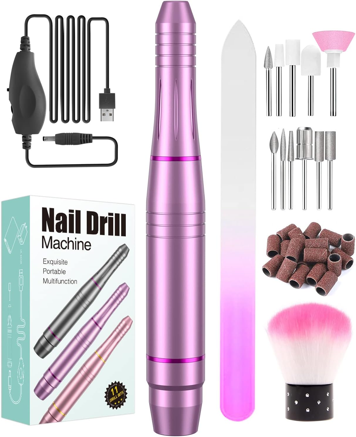 Electric Nail Files, Nanssigy Nail Drill for Acrylic Nails Gel, Nail Files Profe...