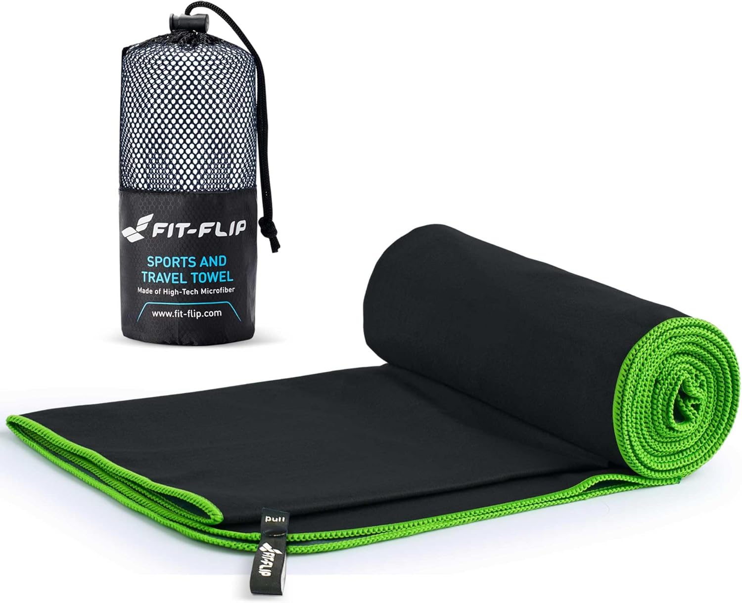 Fit-Flip Microfibre towel - compact, ultra lightweight & quick dry towel - the p...