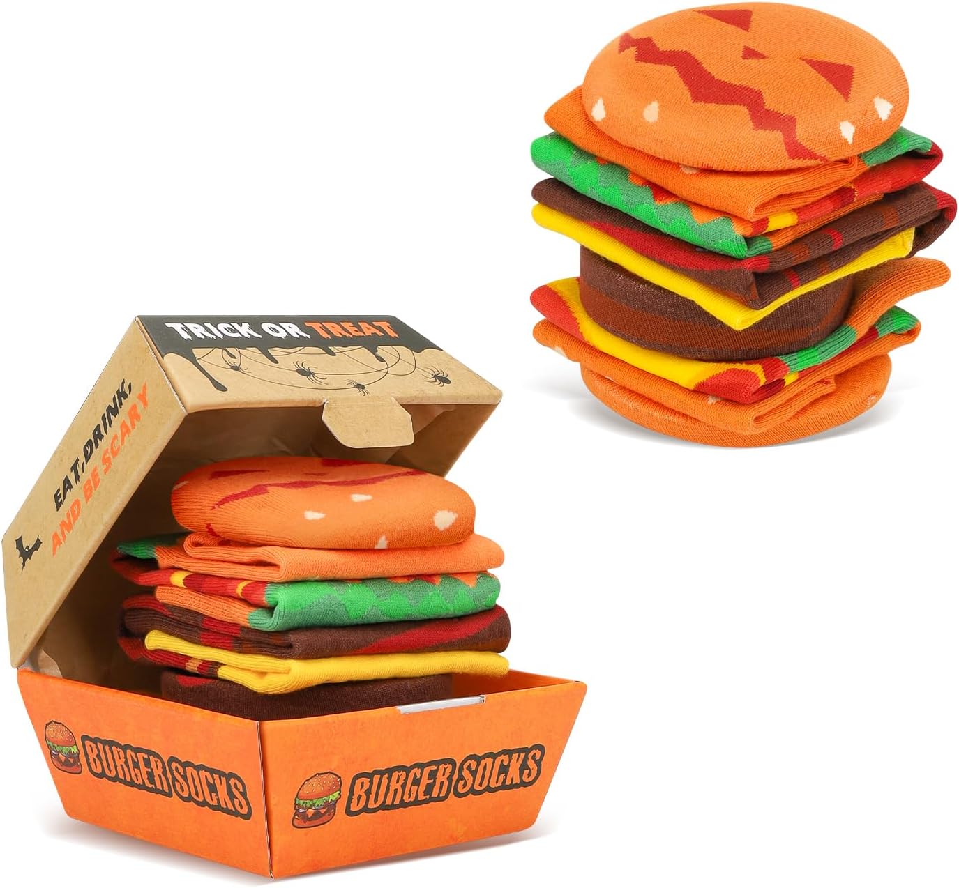 AGRIMONY Funny Burger Socks Box for Men Women Teenage Boys - Funny Gifts Novelty...