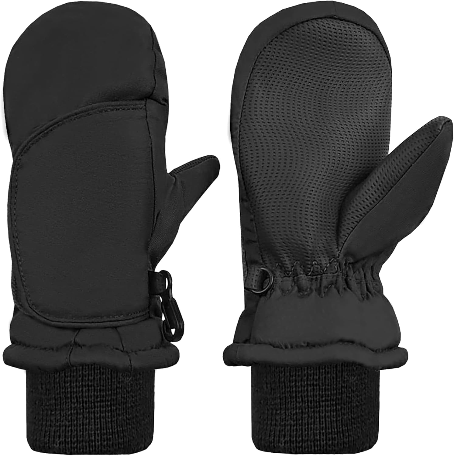 N'Ice Caps Kids Waterproof Snow Mittens Cold Weather Thinsulate Insulated Black...