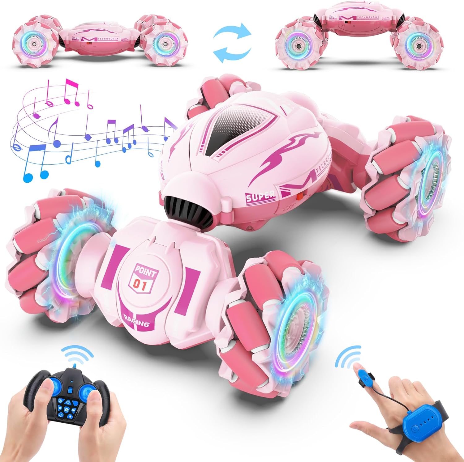 Dysaim Gesture RC Car, Gesture Sensing RC Stunt Car Toys for Kids 6-12 yr, 2.4GH...