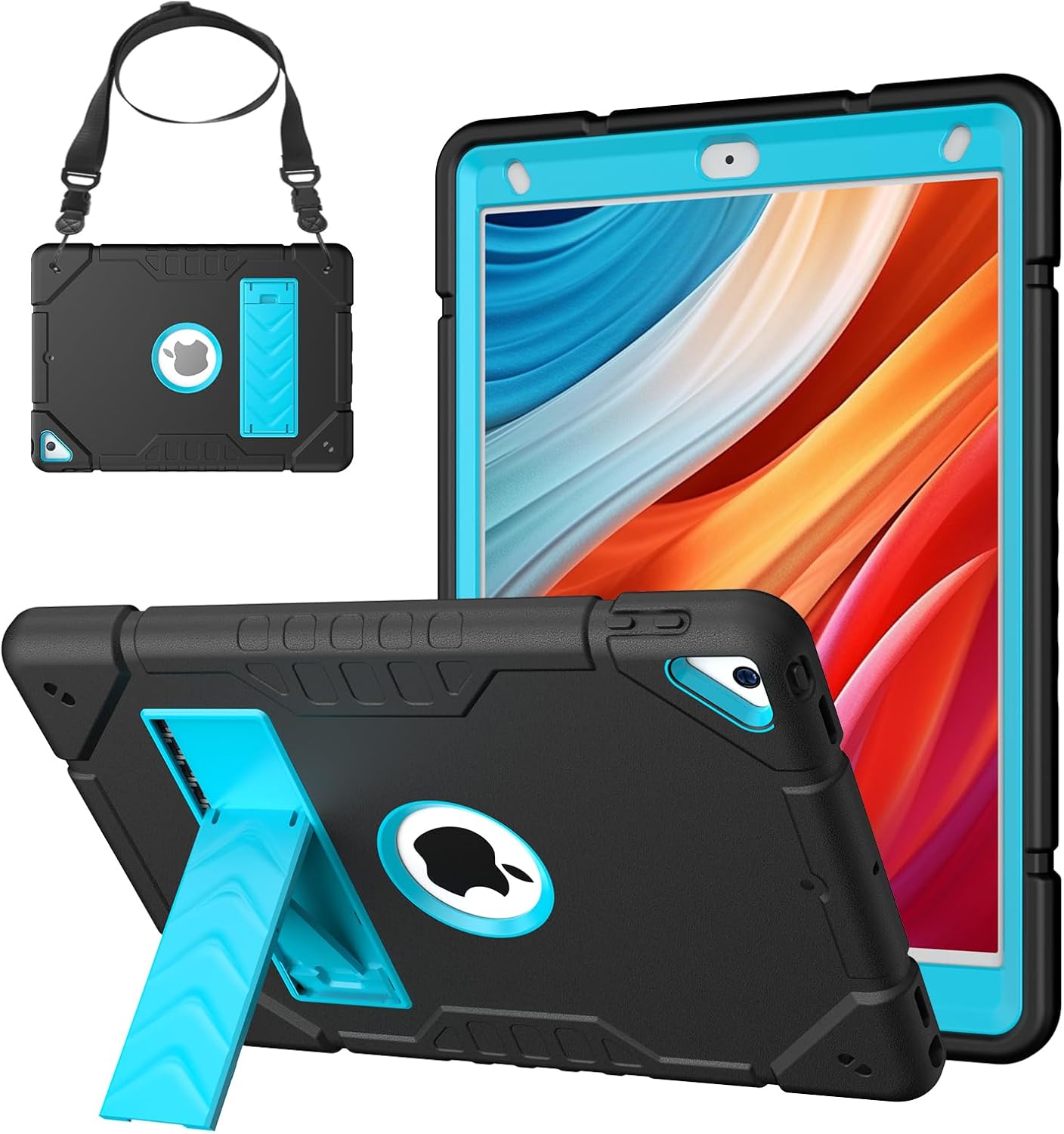 Case for iPad 9th/ 8th/ 7th Generation 10.2 inch (2021/2020/2019),Cases with 2 A...
