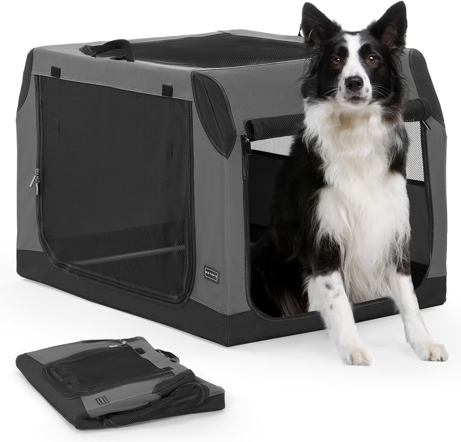 Petsfit Dog Crates for Large Dogs, Easy On The Go, Easy to Stow, Adjustable Comp...
