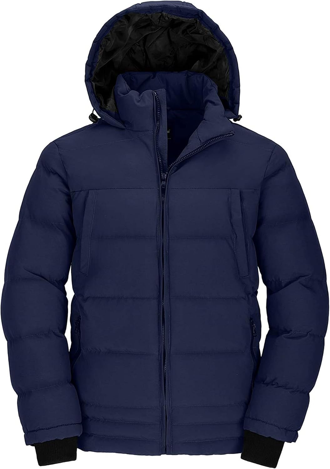 wantdo Men's Thicken Puffer Jacket Padded Waterproof Warm Winter Coat with Hood...