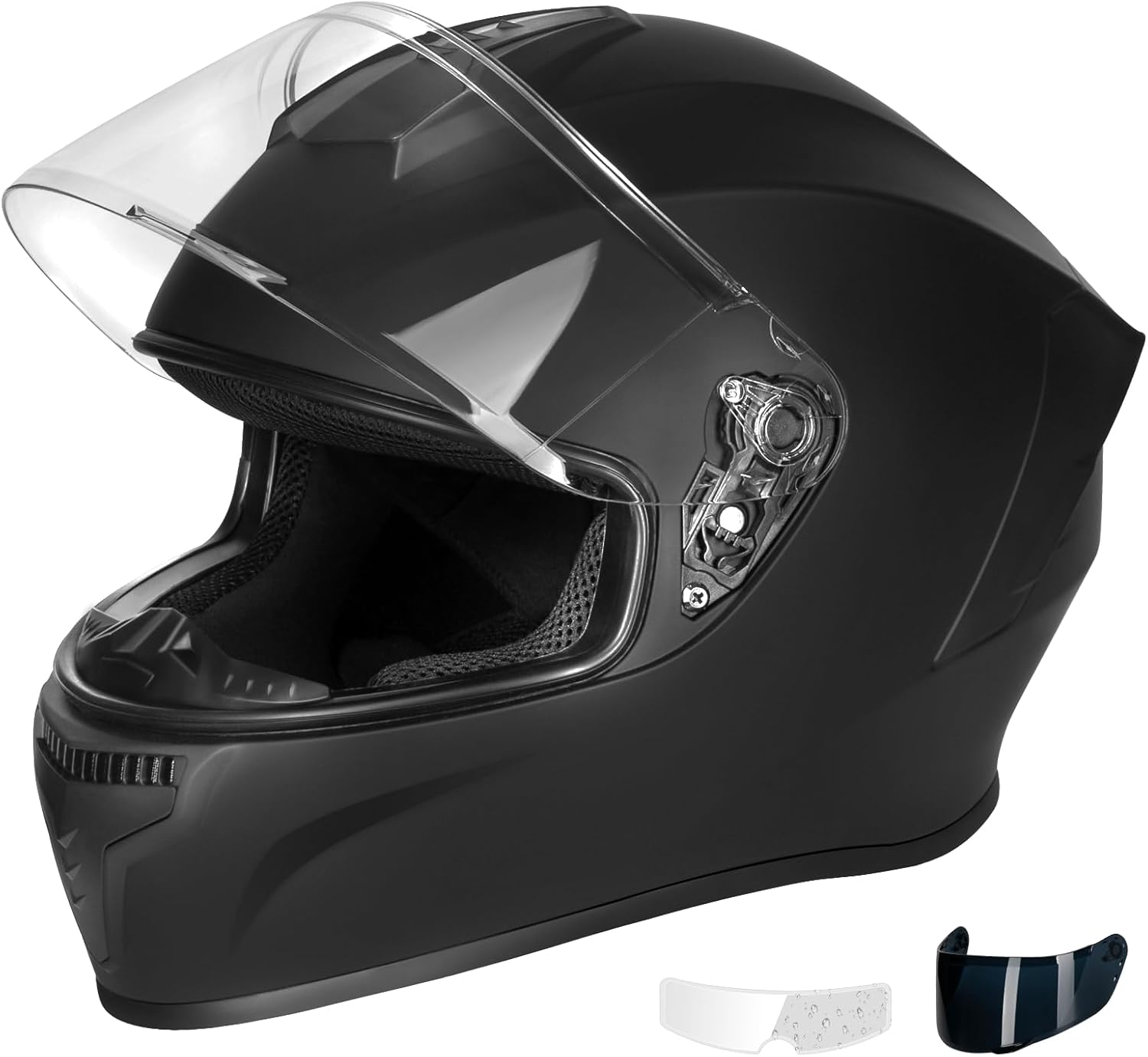 Favoto Motorcycle Full Face Helmet DOT Approved, Lightweight ABS Shell, Anti-Fog...