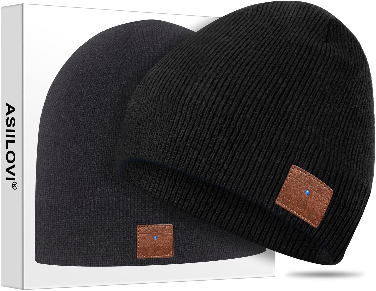 Bluetooth Beanie, Double-Layer Wool Lining Bluetooth Hat Beanie for Men/Women/Te...