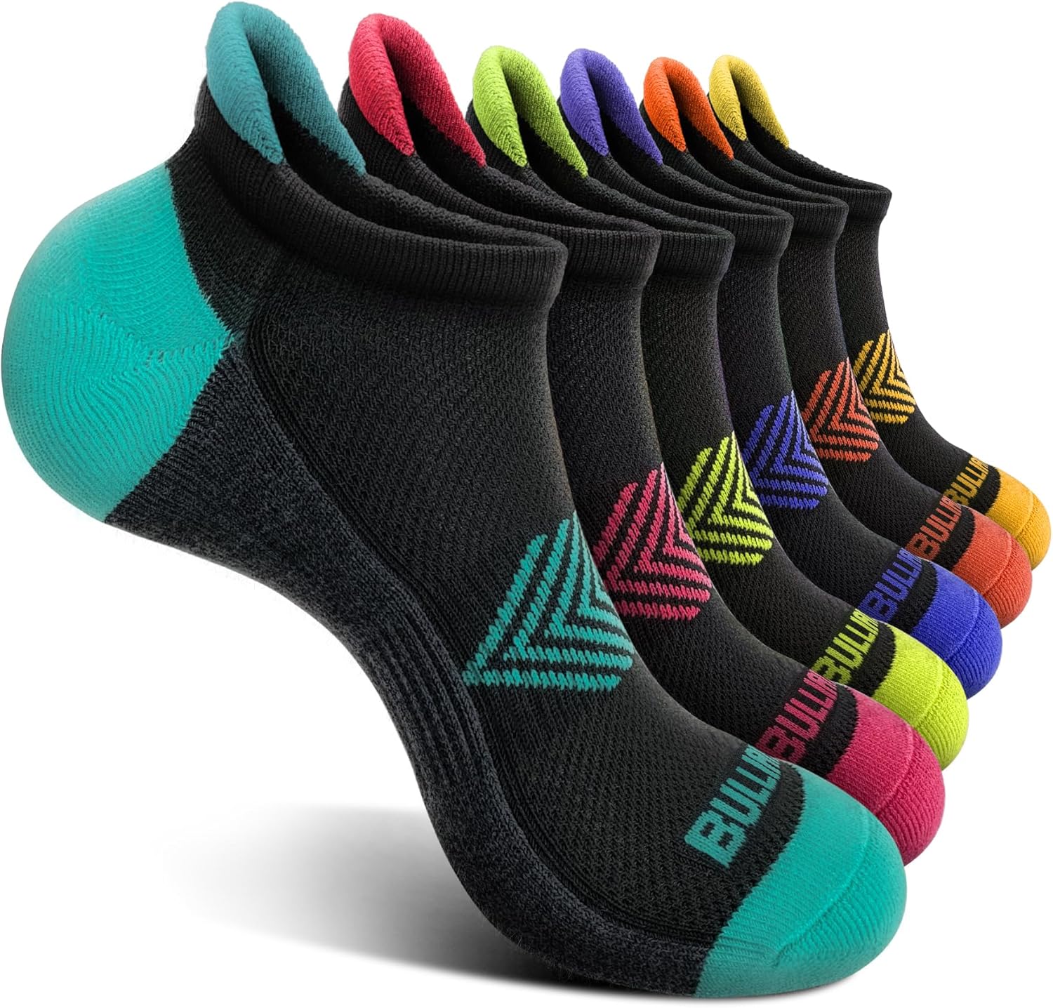 BULLIANT Socks For Women 6Pairs-Womens Athletic Ankle Socks No Show Cushioned fo...