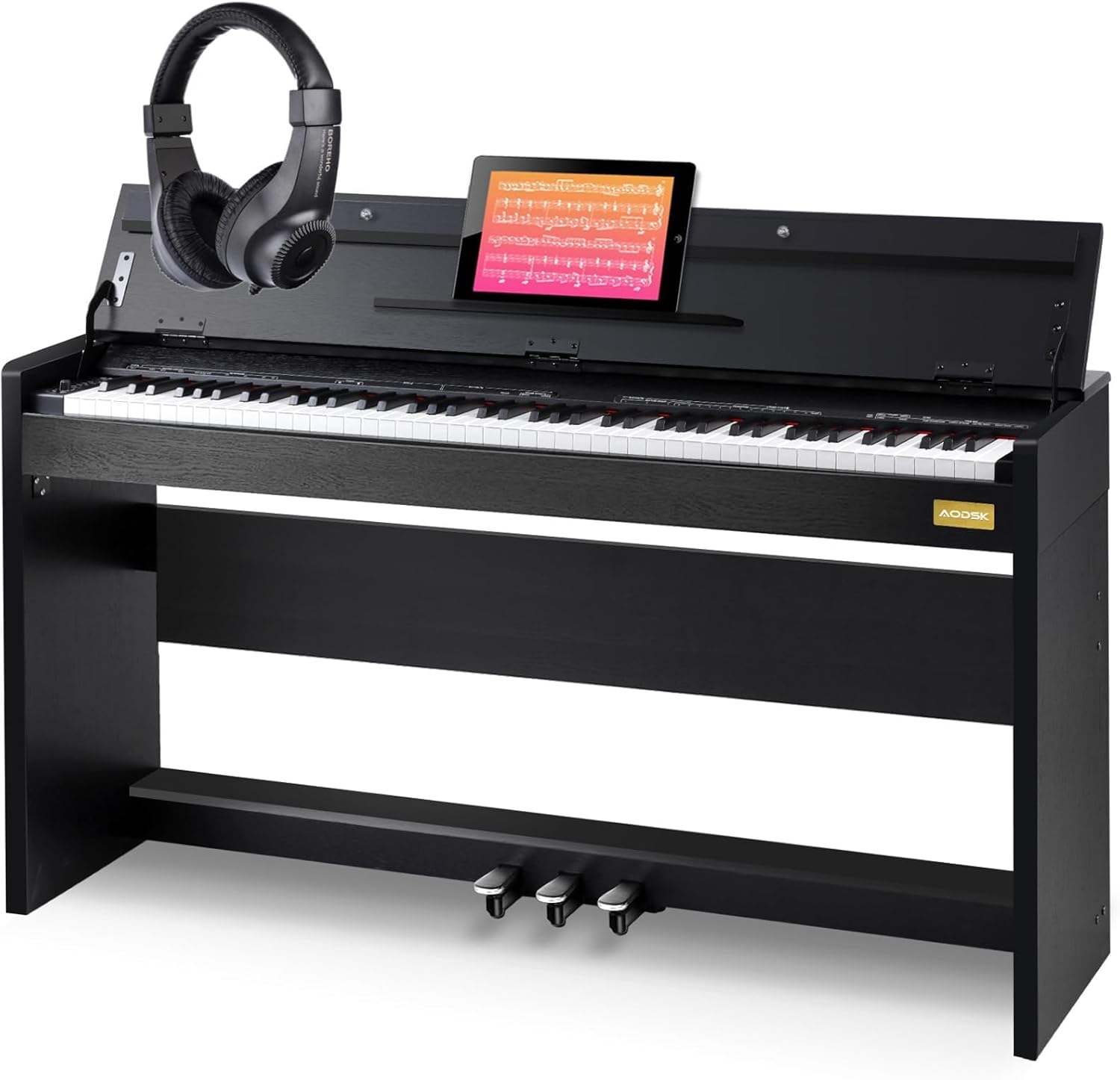AODSK 88 Key Weighted Action Digital Piano,Grade Hammer Action Keyboard with Fur...