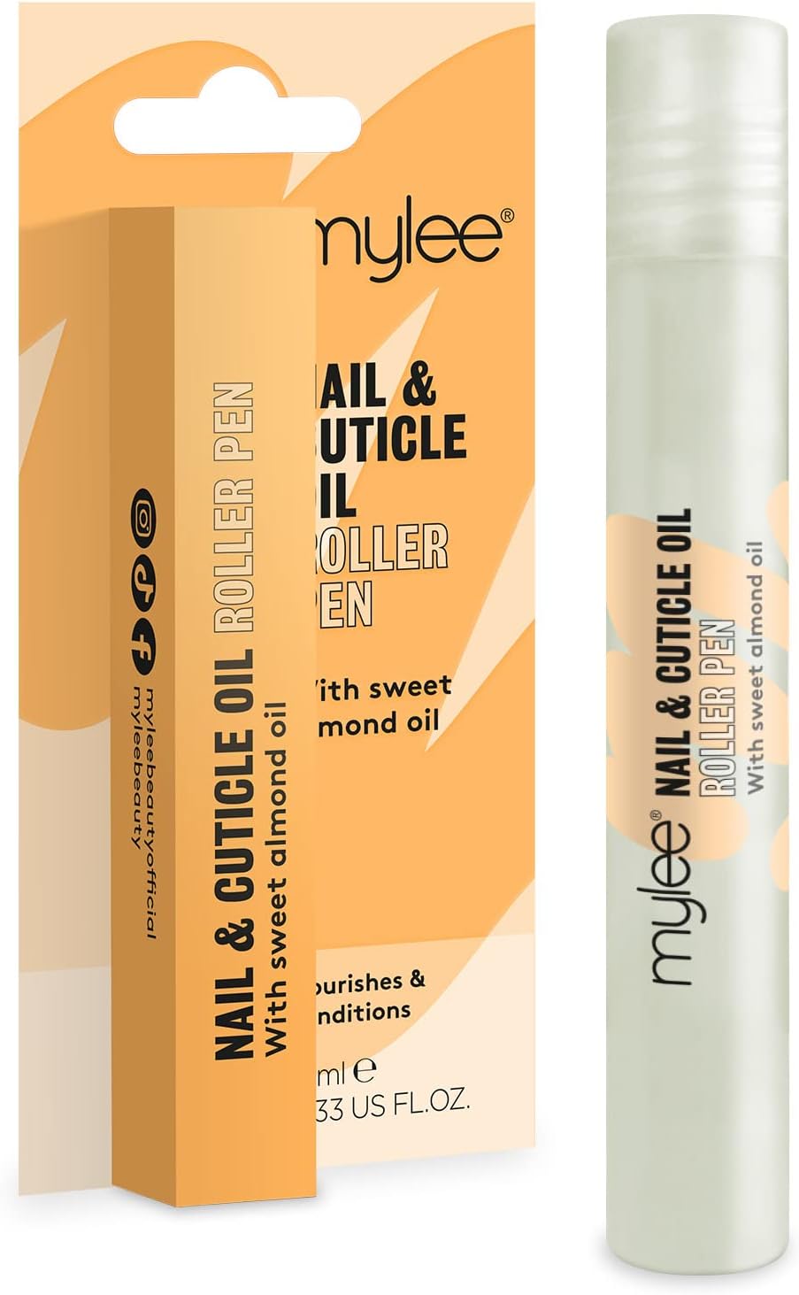 Mylee Nail & Cuticle Oil Rollerball Pen 10ml – Deeply Hydrating & Moisturising,...