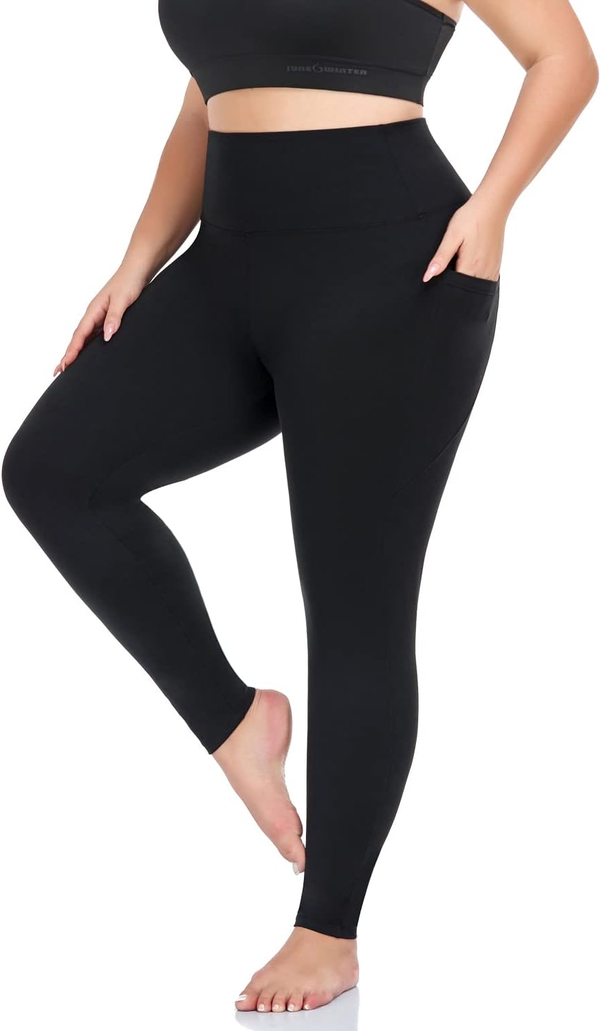 MOREFEEL Plus Size Leggings for Women with Pockets-Stretchy X-4XL Tummy Control...