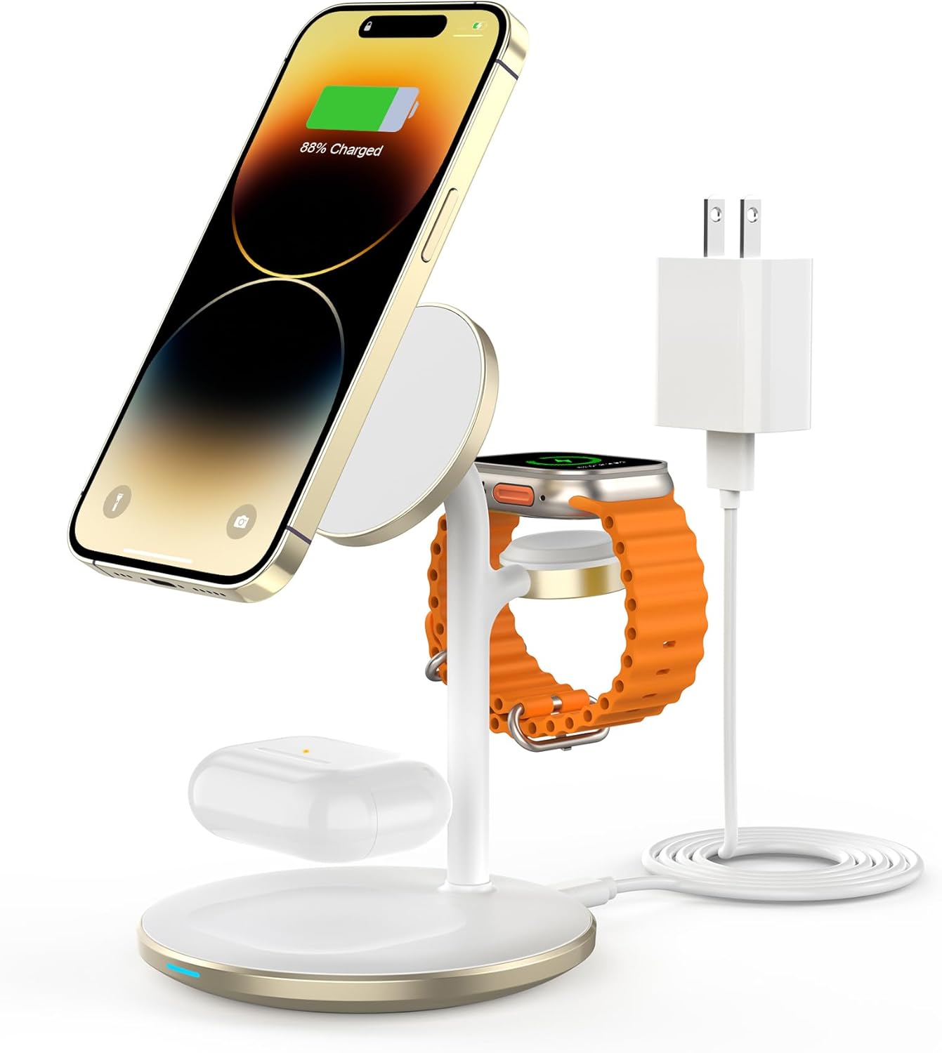 3 in 1 Wireless Charging Station for Apple Device, Standard 15W Fast Wireless Ma...
