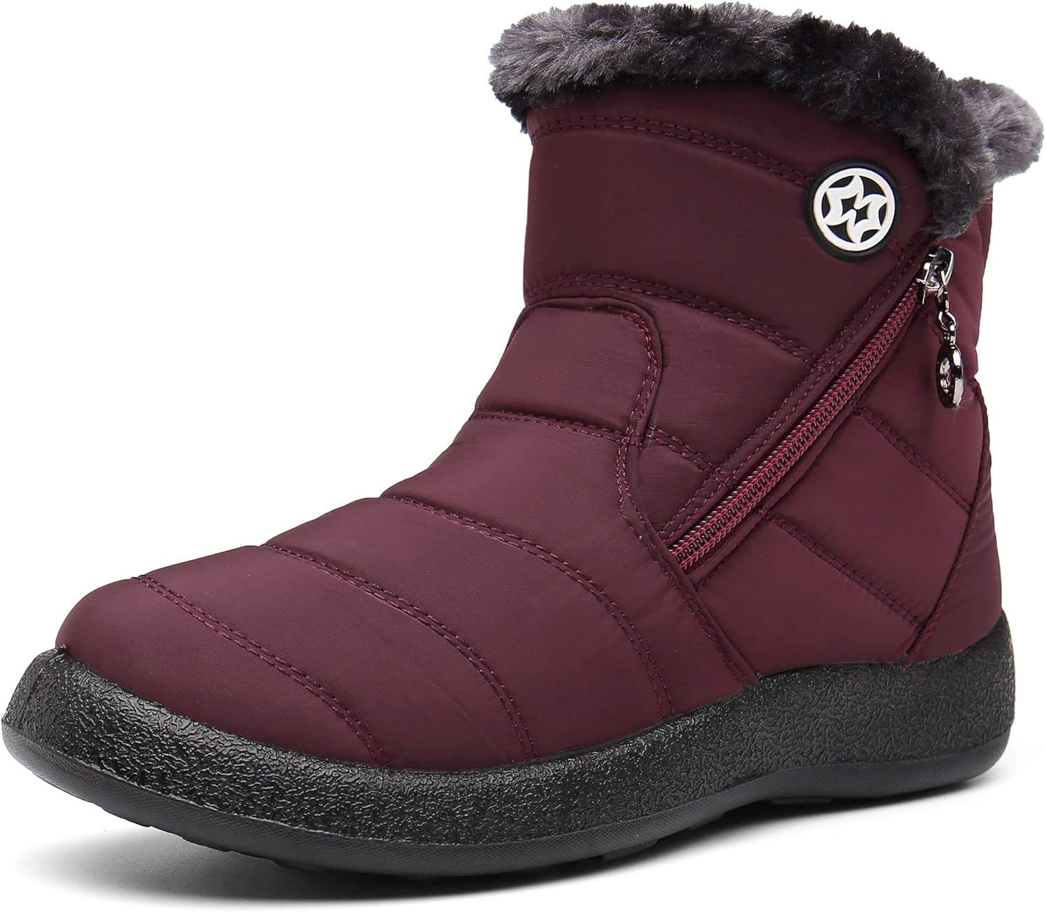 Gaatpot Women Winter Warm Snow Boots Ladies Slip On Water-resistant Outdoor Fur...