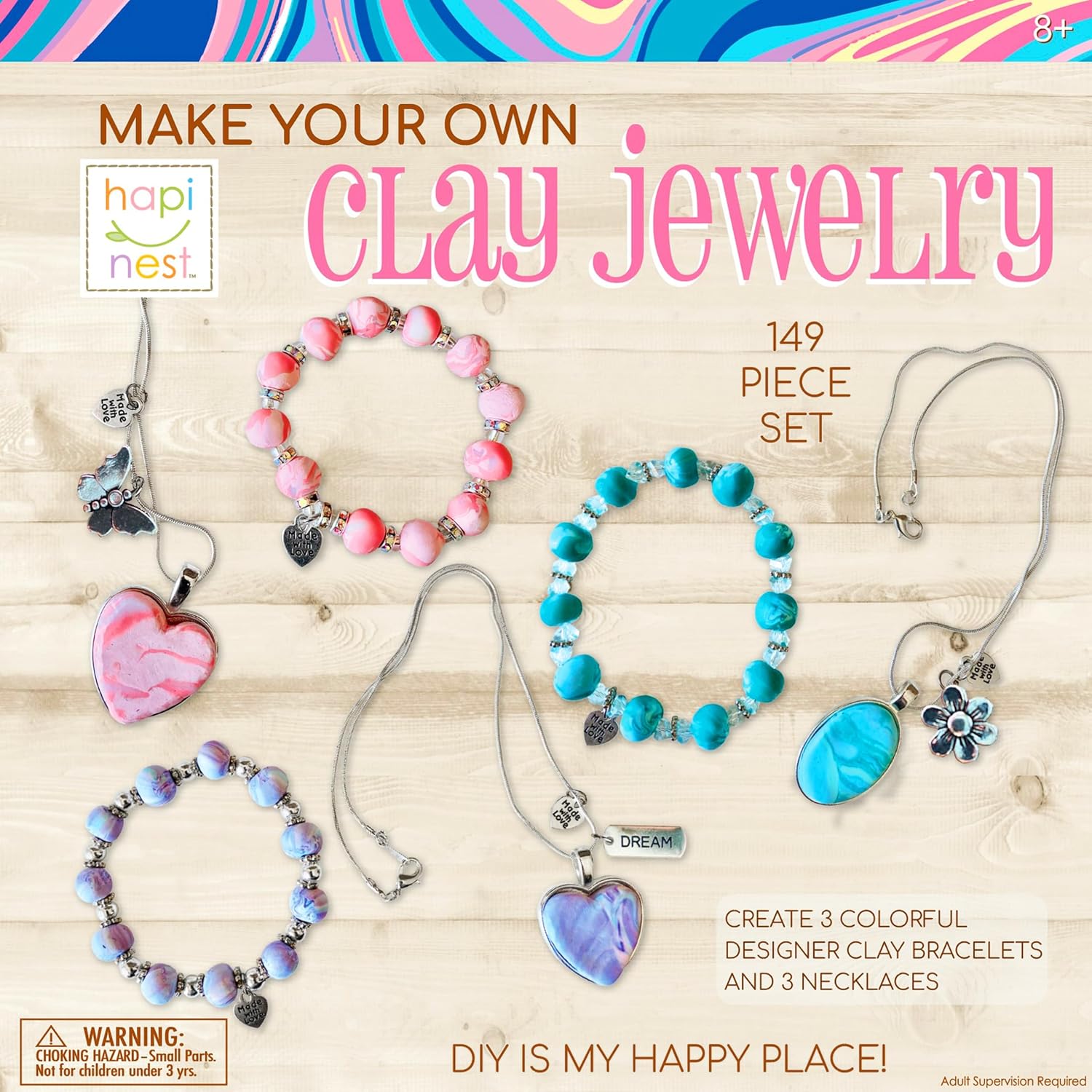 Hapinest Make Your Own Clay Jewelry Making Kit for...