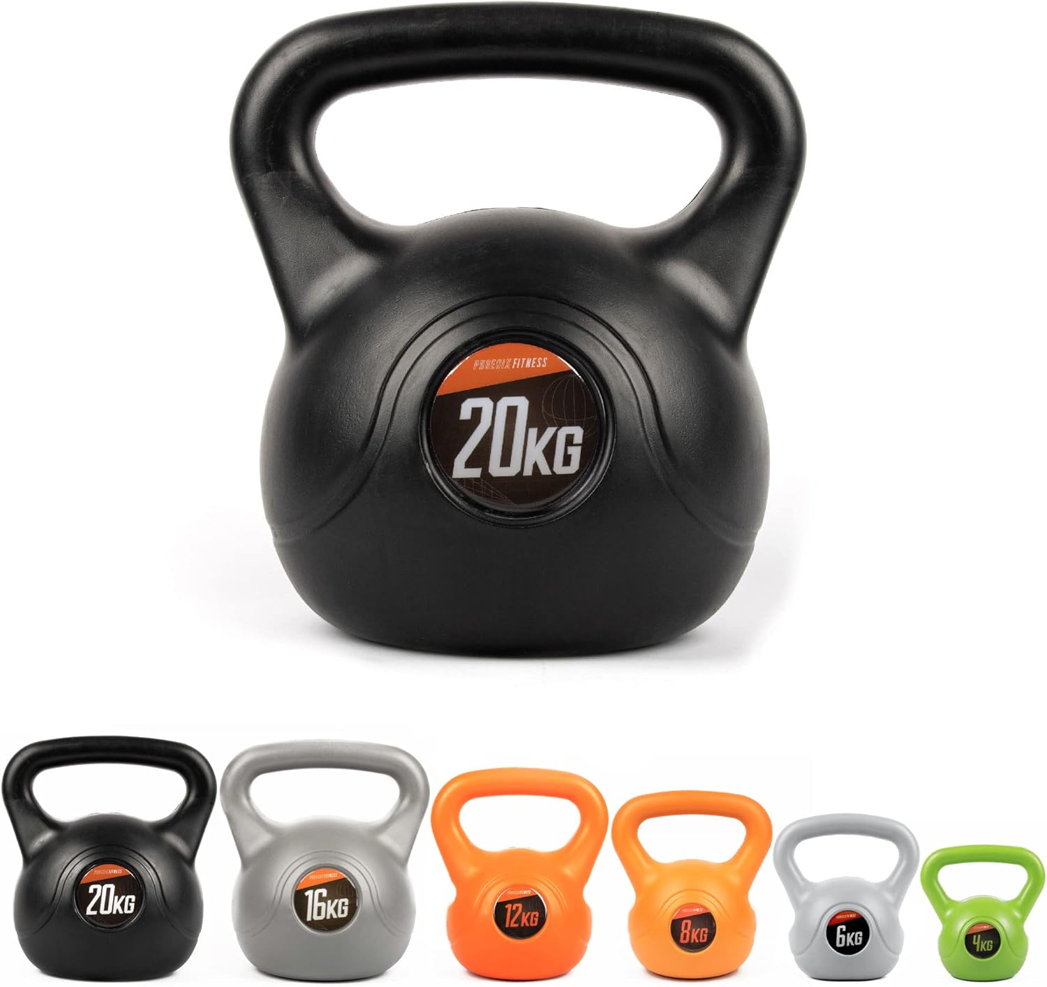 Phoenix Fitness 4KG, 6KG. 8KG, 12KG, 16KG and 20KG Kettlebell - Heavy Weight Ket...
