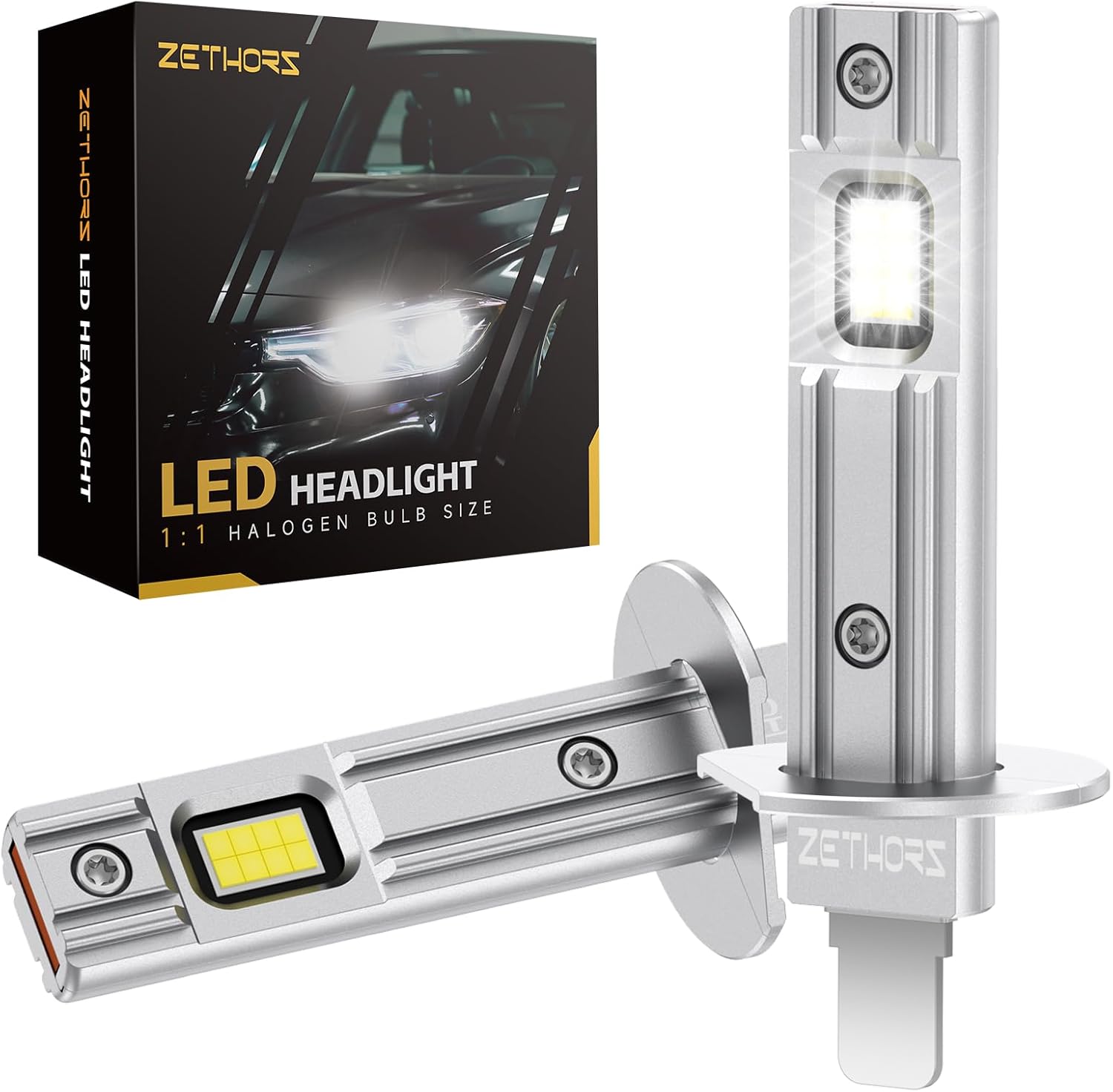 Zethors H1 LED Headlight Bulb 400% Brighter 16000L...