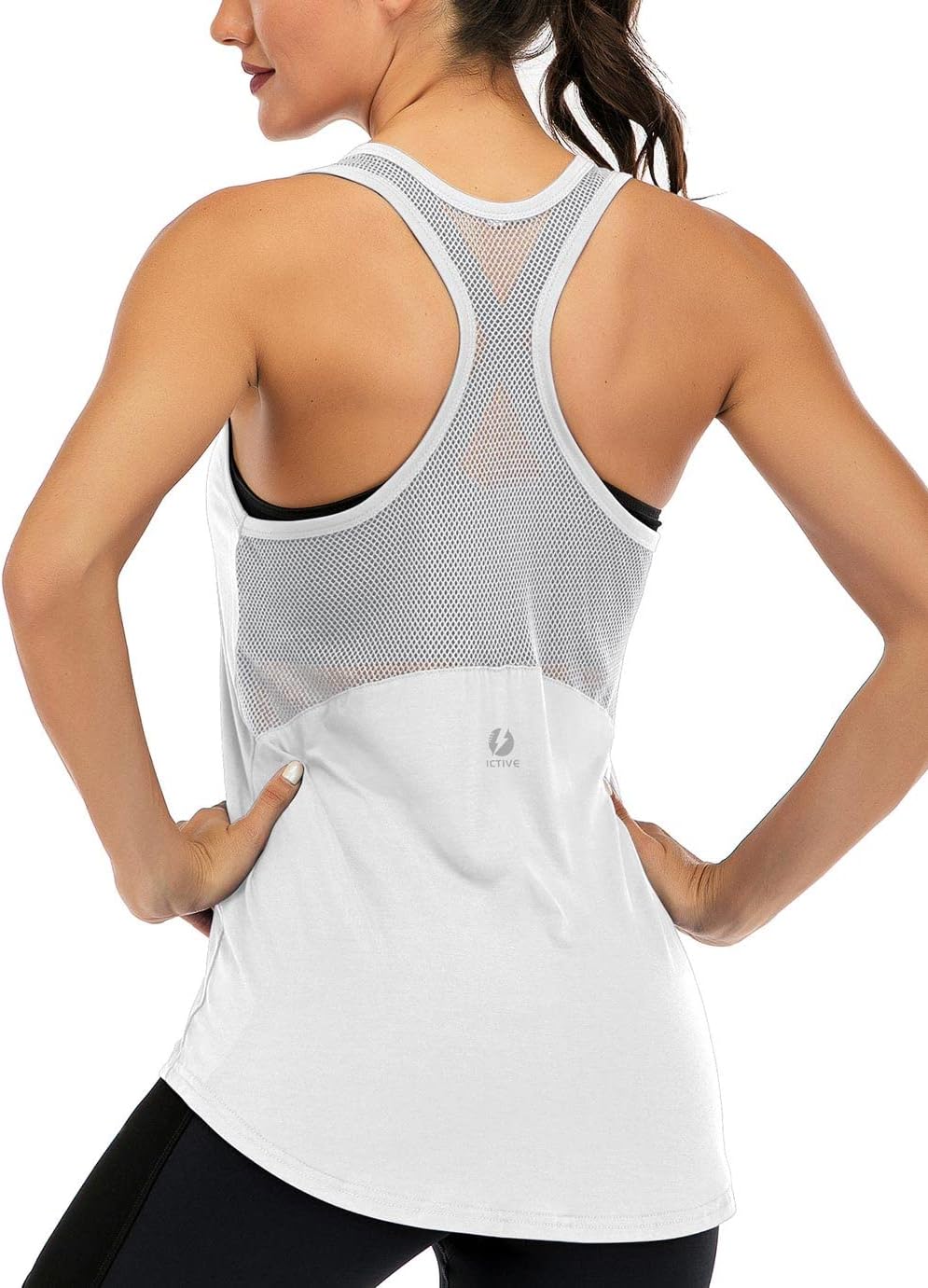 ICTIVE Workout Tank Tops for Women Sleeveless Yoga Tops for Women Mesh Racerback...