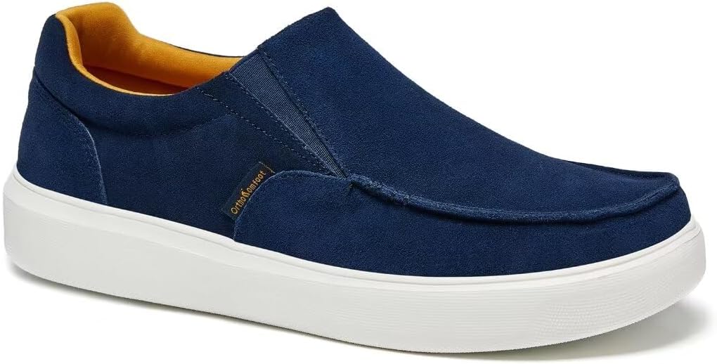 OrthoComfoot Men's Orthopedic Slip-On Loafers Walking Shoes: Casual Arch Support...